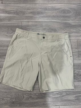 Vuori Men's Sandstone Flat-Front Performance Shorts